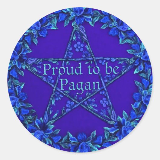 BluePaganPride Runder Aufkleber (Vorderseite)