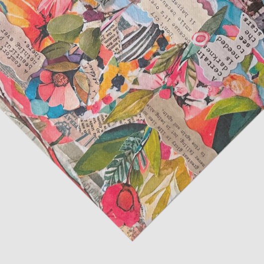 Bluepapier Collage Mixed Media Tissue Paper Seidenpapier (Detail)