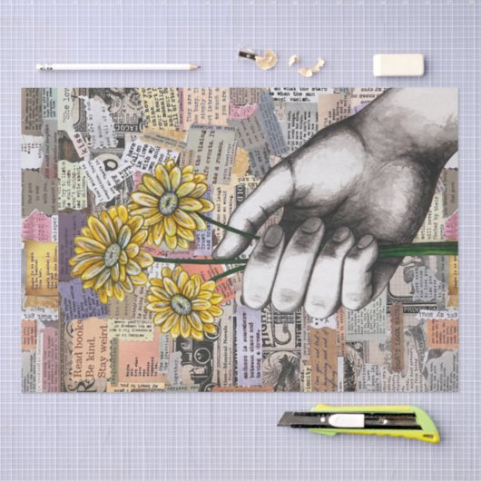 Bluepapier Collage Mixed Media Tissue Paper Seidenpapier (Handwerk)