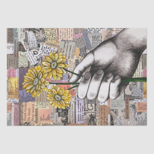 Bluepapier Collage Mixed Media Tissue Paper Seidenpapier (Vorderseite)