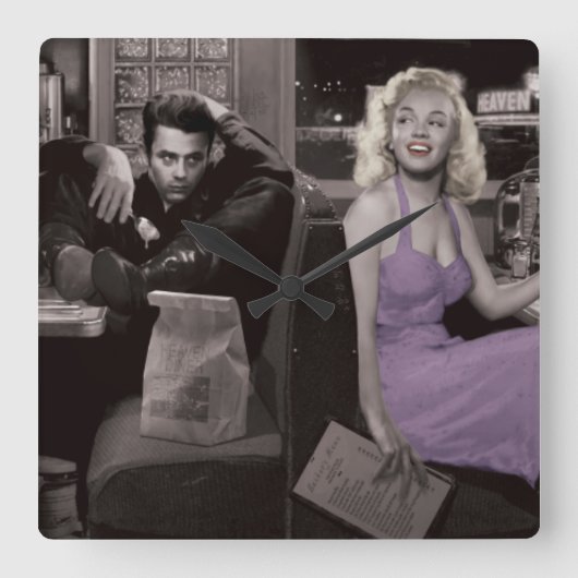 Blueplate Quadratische Wanduhr (Vorderseite)