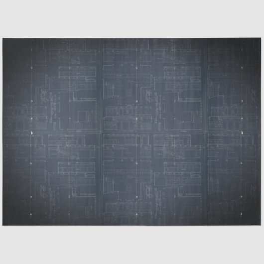 Blueprint 18lb Decoupage Sheet Seidenpapier (Vorderseite)