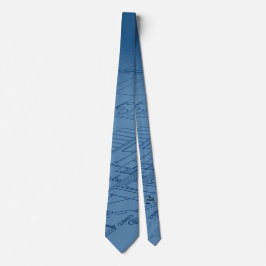Blueprint Bau Zuhause Reparatur Necktie Krawatte (Vorderseite)