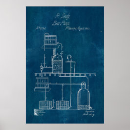Blueprint-Bierfabrik Poster