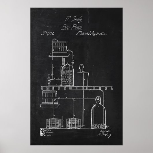 Blueprint-Bierfabrik Poster (Vorne)