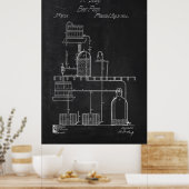Blueprint-Bierfabrik Poster (Küche)
