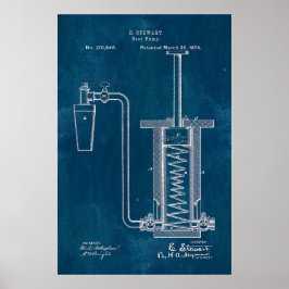 Blueprint-Bierpumpe Poster