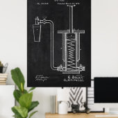 Blueprint-Bierpumpe Poster (Heimbüro)