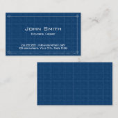 Blueprint Biological Chemist Business Card Visitenkarte (Vorne/Hinten)