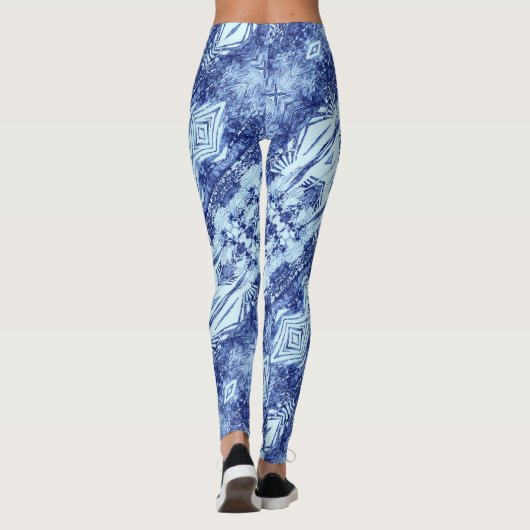 Blueprint Blue Diagonal Leggings (Rückseite)