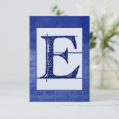Blueprint "E" Wedding RSVP (Stehend Vorderseite)