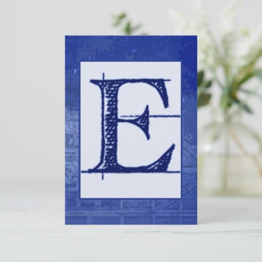 Blueprint "E" Wedding RSVP (Stehend Vorderseite)
