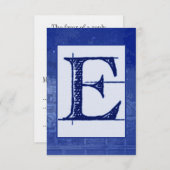 Blueprint "E" Wedding RSVP (Vorne/Hinten)
