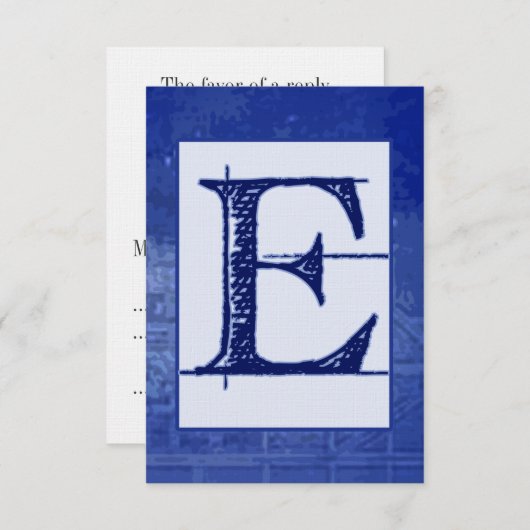 Blueprint "E" Wedding RSVP (Vorne/Hinten)
