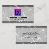 Blueprint | Elektrisches Plug-Logo Visitenkarte (Vorne/Hinten)