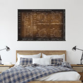 Blueprint First U.S. ICBM Nuklear Missile c. 1962 Leinwanddruck (Insitu (Schlafzimmer))