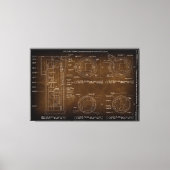 Blueprint First U.S. ICBM Nuklear Missile c. 1962 Leinwanddruck (Vorderseite)