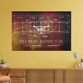 Blueprint für den ersten bemannten Flug Leinwanddruck (Insitu (Wohnzimmer))