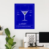 Blueprint für einen Martini Poster (Heimbüro)