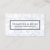 Blueprint für kommerziell Builder Architect Visitenkarte (Vorderseite)