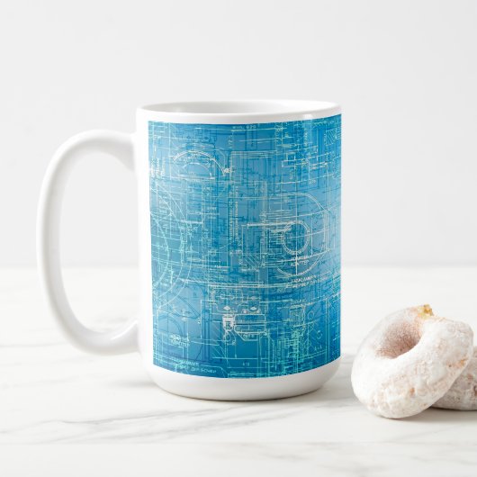 Blueprint für kühne Träume Kaffeepause Tasse (Mit Donut)