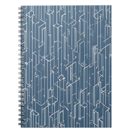 Blueprint Geometry Notebook - Sleek Design Notizblock (Vorderseite)