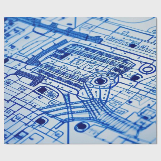 Blueprint Geschenkpapier (Flach)