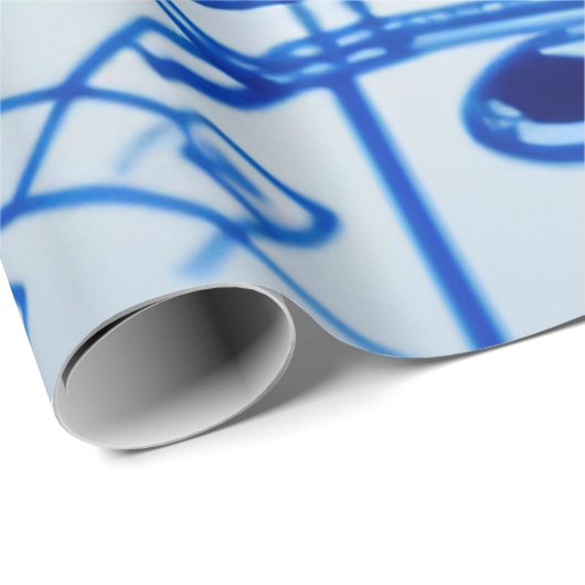 Blueprint Geschenkpapier (Rolleneckpunkt)