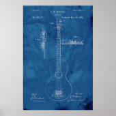 Blueprint Guitar Patent Poster (Vorne)