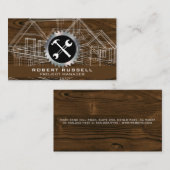 Blueprint | Holzkörner-Rundsäge-Hammerschlüssel Visitenkarte (Vorne/Hinten)