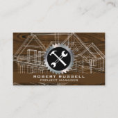 Blueprint | Holzkörner-Rundsäge-Hammerschlüssel Visitenkarte (Vorderseite)