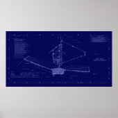 Blueprint James Webb Space Telescope Poster (Vorne)