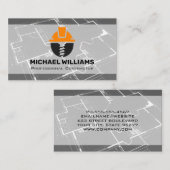 Blueprint | Konstruktionslogo Visitenkarte (Vorne/Hinten)