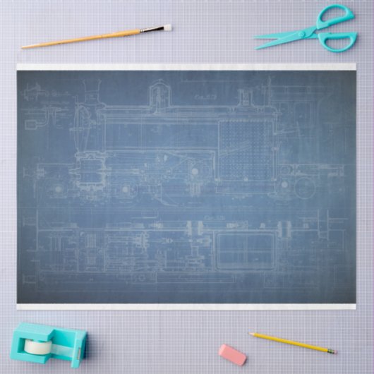 Blueprint-Möbelbeschriftung Seidenpapier (Basteln)