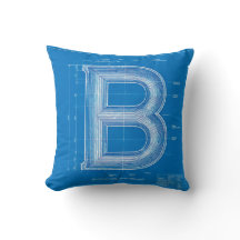 Blueprint Monogram Letter B