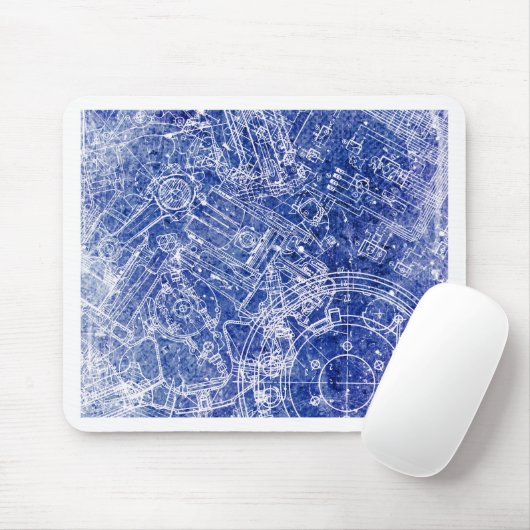 Blueprint Mousepad (Mit Mouse)