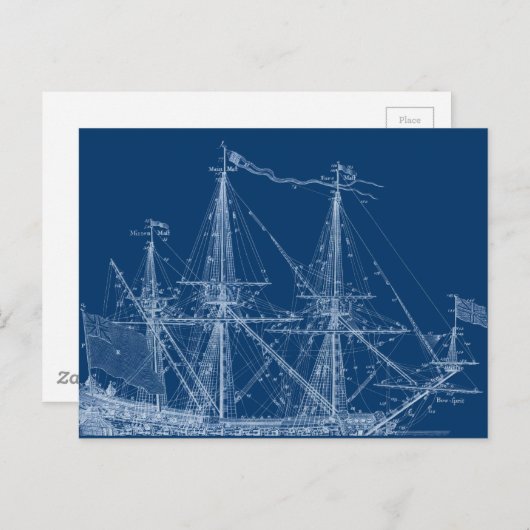 Blueprint Postkarte (Vorne/Hinten)