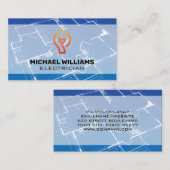 Blueprint | Symbol für den elektrischen Stecker de Visitenkarte (Vorne/Hinten)