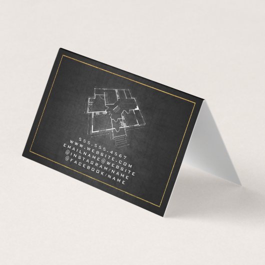 Blueprint Top View Visitenkarten (Rückseite)