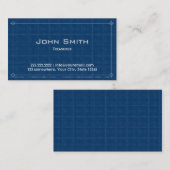 Blueprint Treasurer Business Card Visitenkarte (Vorne/Hinten)