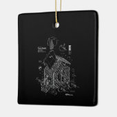 Blueprint Trojan Horse Rabbit Funny Keramikornament (Links)