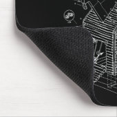 Blueprint Trojan Horse Rabbit Funny Mousepad (Ecke)