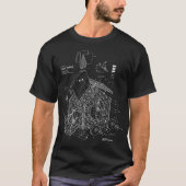 Blueprint Trojan Horse Rabbit Funny T-Shirt (Vorderseite)