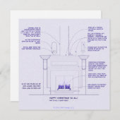 Blueprint Weihnachtskarte Feiertagskarte (Vorne/Hinten)