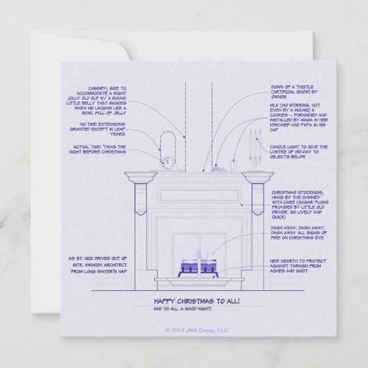 Blueprint Weihnachtskarte Feiertagskarte (Vorderseite)