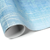 Blueprint Wrapping Paper - Anspruchsvolle Eleganz Geschenkpapier (Rolleneckpunkt)