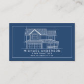 Blueprint Zuhause Gebäude Architecture Constructio Visitenkarte (Vorderseite)
