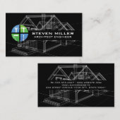 Blueprints | Architekt | Ingenieurwesen Visitenkarte (Vorne/Hinten)