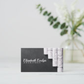 Blueprints auf schwarzem Tisch Visitenkarte (Stehend Vorderseite)