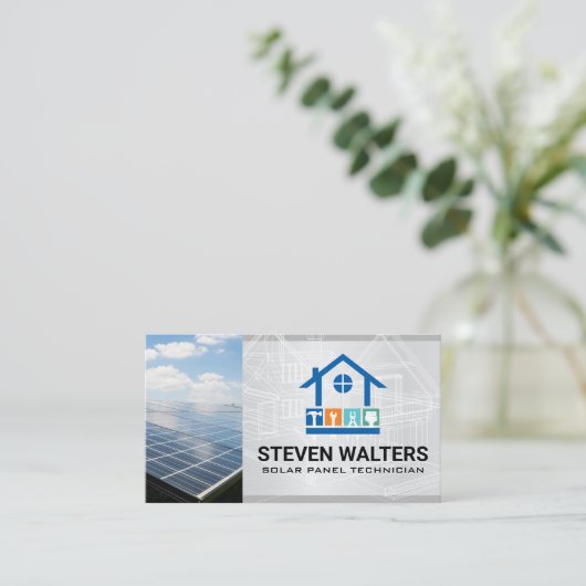 Blueprints | General Contractor  Visitenkarte (Stehend Vorderseite)